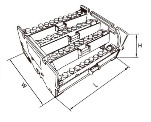 Din-Schienen-PC-Elektroverteilung, Messingstangen, Kastenblöcke